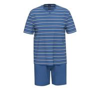 Ammann Herren Pyjama Set Shorty Schlafanzug kurz, Farbe:Blau, Artikel:-667 Dutch Blue, Größe:50