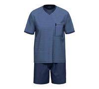 Ammann Poloshirt 9153 Extra Light Bio Single-Jersey V-Ausschnitt Kurzarm Herren Größe 52 Blau