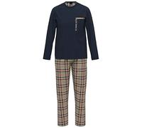 Ammann - Herren Schlafanzug lang (Pyjama) Nachtblau Khaki GOTS* 56
