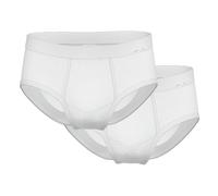 AMMANN Herren Slip, 2er Pack - Feinripp, Eingriff, Weichbund, Baumwolle Weiß L