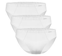 AMMANN Herren Slip 3er Pack - Mini Slip Cotton & More, Ton-in-Ton Streifen, Baumwollmischung L Weiß