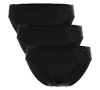 AMMANN Herren Slip 3er Pack - Mini Slip Cotton & More, Ton-in-Ton Streifen, Baumwollmischung M Schwarz