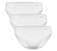 AMMANN Herren Slip 3er Pack - Mini Slip Cotton & More, Ton-in-Ton Streifen, Baumwollmischung Weiß M