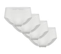 AMMANN Herren Slips, 4er Pack - Doppelripp, Eingriff, Weichbund, Baumwolle M Weiß