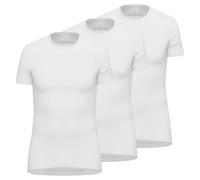 AMMANN Herren T-Shirt 3er Pack - Feinripp, Verlängerter Rücken, Baumwolle Weiß M