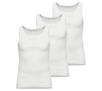 AMMANN Herren Unterhemd 3er Pack - Feinripp, Verlängerter Rücken, Baumwolle Weiß 2XL