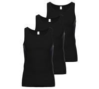 AMMANN Herren Unterhemd 3er Pack - Jeans, Verlängerter Rücken, Baumwollmischung Anthrazit 4XL