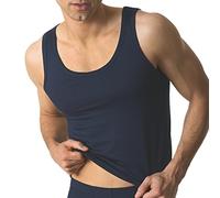 Ammann - Herren Unterhemd/Sport-Jacke - Cotton & More - Modal-Baumwoll-Elastan Mischung - Schwarz Dunkel-Blau Weiß - Größe 5 bis 8 (8, Nightblue)