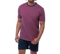 Ammann - Night & Home Cotton - Schlafanzug (L Dunkelblau/rot)