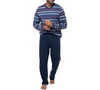 Ammann - Organic Cotton - Herren - Schlafanzug lang - Baumwolle | Sportliches Design mit V-Ausschnitt für einen modernen Look Bindeband am Hosenbund für besten Sitz und Komfort