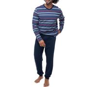 Ammann - Organic Cotton - Herren - Schlafanzug lang mit Bündchen - Baumwolle