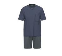 Schlafanzug AMMANN "Schlafanzug kurz Men / Nightwear", Herren, Gr. 58, grau (total eclipse), Obermaterial: 100% Baumwolle CO., Homewear-Sets Schlafanzug (82103149-58) total eclipse