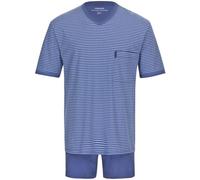 AMMANN Schlafanzug kurz, V-Ausschnitt, Brusttasche, polo - 60