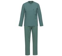 Schlafanzug AMMANN "Schlafanzug lang Men / Nightwear", Herren, Gr. 52, grün (north atlantic), Obermaterial: 100% Baumwolle CO., Homewear-Sets Schlafanzug (79648448-52) north atlantic