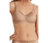 Amoena Damen Lara Satin Pocketed Seamless Wire Free Tshirt Bra BH, Nude, 75AA