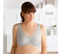 Amoena Fleur Soft-BH - Größe: XS C/D - Farbe: grau melange