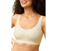 amoena Prothesen Soft-BH Becky | Größe: XL | Farbe: Wollweiß | Ohne Bügel, Nähte oder Verschlüsse | Unsichtbar unter der Kleidung | Extra breite und weiche Träger | Gemoldete Taschen