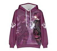 AMOMA Unisex Cosplay Spiel Honkai Star Rail 3D Gedruckt Hoodie Kapuzenpullover Sweatshirt mit Tasche(M,Kafka)