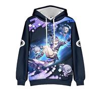 AMOMA Unisex Cosplay Spiel Honkai Star Rail 3D Gedruckt Hoodie Kapuzenpullover Sweatshirt mit Tasche(M,SilverWolf)