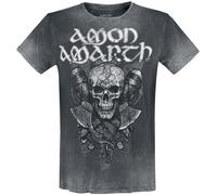 Amon Amarth Carved Skull T-Shirt dunkelgrau in S