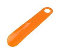 AMONIDA Robuster Schuhlöffel mit Gummigriff, Tragbares Design für Alle Altersgruppen, Reise-Schuhhelfer, 19,5 X 4 Cm (ORANGE)