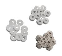AMONIDA Steppstich-Nähmaschinen-Spulenset, 30 Stück, Metallspulen in Industriequalität für Alle Nähmaschinen, Aluminiumoxid-Eisen-Aluminium, 2 X 2 Cm