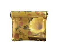 Amooorous 90er Jahre Retro Memories Grammophon Gelb Damen Kleine Leder Münzbörse Einzigartiger Schmuck-Organizer für Männer Frauen Reisen, 90er Jahre Retro Erinnerungen Grammophon gelb, 1 size