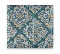 Amooorous Retro Trendy Floral Gold Silber Grün Leder Auto Registrierung Versicherung & ID Card Holder Perfect Car Essentials Wallet für Ausweis, Führerschein, Schlüsselkontaktinformationskarten, Retro