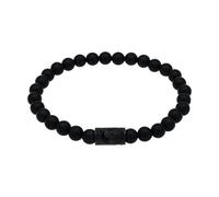Amor Armband Unisex, Schwarz, 12 mm, Schwarz, 7 mm, Edelstahl, IP Schwarz, Echtschmuck 2040523