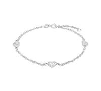 Amor Armband 925 Sterling Silber Damen Armschmuck, 17+2 cm, Silber, Herz, Kommt in Schmuck Geschenk Box, 9745012