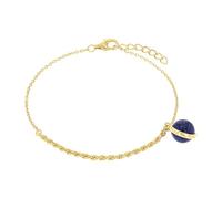 Amor Armband Damen, Blau, Blau, 1,8 mm, Silber 925, gelbvergoldet 2038283