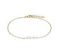 Armband AMOR "2034144" Armbänder Gr. Silber 925 (Sterlingsilber)-Perlen, weiß (gelbgoldfarben, weiß) Damen Perlenarmbänder mit Süßwasserzuchtperle (68405808-0)