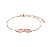 Amor Armband 925 Sterling Silber Damen Armschmuck, mit Zirkonia synth., 16+3 cm, Roséfarben, Infinity, Kommt in Schmuck Geschenk Box, 2016295