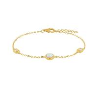 Amor Armband 925 Sterling Silber Damen Armschmuck, mit Zirkonia synth, 17+2 cm, Gold, Kommt in Schmuck Geschenk Box, 2036026