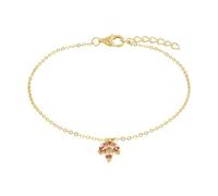 Amor Armband 925 Sterling Silber Damen Armschmuck, mit Zirkonia synth., 17+2 cm, Gold, Kommt in Schmuck Geschenk Box, 2037006