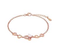 Amor Armband 925 Sterling Silber Damen Armschmuck, mit Zirkonia synth., 17+3 cm, Roséfarben, Kommt in Schmuck Geschenk Box, 9261444