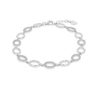 Amor Armband Damen, Silber, 7 mm, Zirkonia synth., Weiß, 1 mm, Silber 925, rhodiniert 2022044