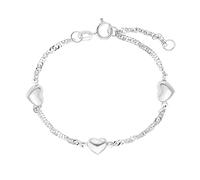 Amor Armband 925 Sterling Silber Mädchen Kinder Armschmuck, 12+2 cm, Silber, Herz, Kommt in Schmuck Geschenk Box, 9211364
