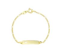 amor - Identarmband für Mädchen, Gold 375 | Herz Armbänder & Armreife Weiss Damen
