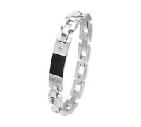 Amor Armband Herren, Silber, 11 mm, 5 mm, Edelstahl, Carbon 9354788
