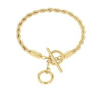 Amor Armband Kordelkettengliederung – Edelstahl, gelbgoldfarben, Damen, mit Geschenkbox
