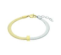Amor Armband Damen, Gold, 4 mm, 1 mm, Edelstahl, IP Silber+Gold, Echtschmuck 2039980