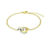 Armband AMOR "Kreise, 2039981", gelb (gelbgoldfarben, edelstahlfarben), Armbänder, Damen, Edelstahl (54594943-0) gelbgoldfarben, edelstahlfarben