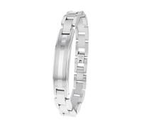 Amor Armband Edelstahl Herren Armschmuck, mit Zirkonia synth., 22 cm, Weiß, Kommt in Schmuck Geschenk Box, 9355655