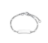 amor - Identarmband für Kinder, Unisex, 925 Sterling Silber Armbänder & Armreife Weiss