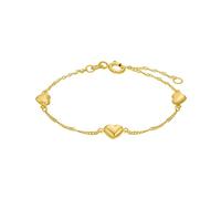 Amor Armband Mädchen Kinder Armschmuck, 14+2 cm, Gold, Herz, Kommt in Schmuck Geschenk Box, 2014692