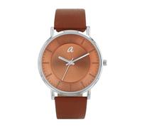 Amor Armbanduhr Unisex Damen Herren Quarzuhr Analog, mit veganem Apfelleder Armband, Schwarz, 3 bar Wasserdicht, Kommt in Uhren Geschenk Box, 2037082