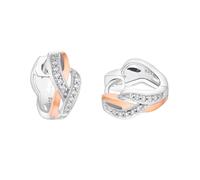 Amor Creolen für Damen, 925 Sterling Silber, Zirkonia synth., mehrfarbig Bicolor