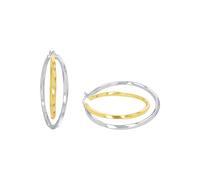 amor - Creolen für Damen, 925 Sterling Silber Weiss