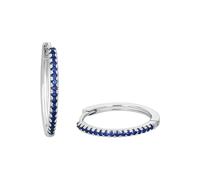 Paar Creolen AMOR "2037028" Ohrringe Gr. Silber 925 (Sterlingsilber), bunt (silberfarben, blau, blau) Damen Creolen mit Zirkonia (synth.) (38212723-0)